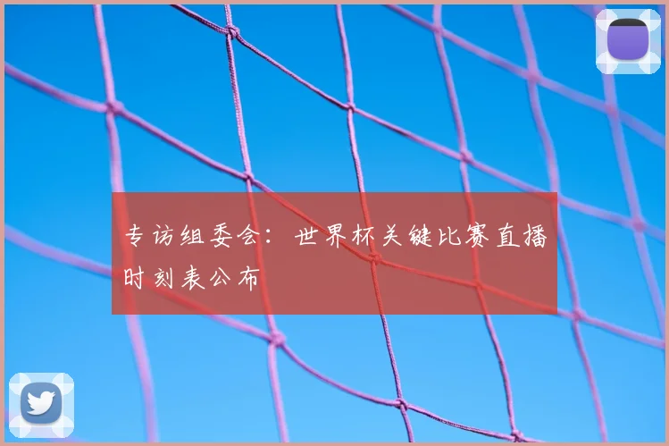 专访组委会：世界杯关键比赛直播时刻表公布